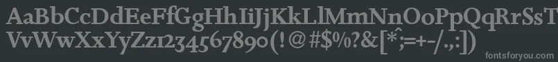 JosieDemiRegular Font – Gray Fonts on Black Background