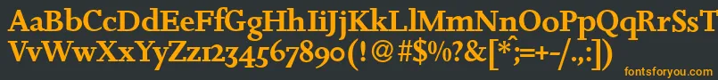 JosieDemiRegular Font – Orange Fonts on Black Background