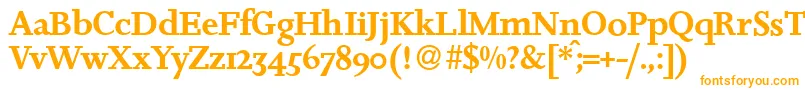 JosieDemiRegular Font – Orange Fonts on White Background