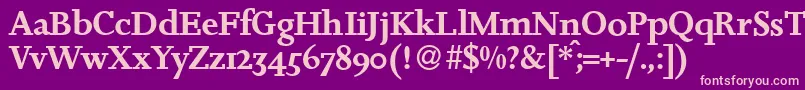 JosieDemiRegular Font – Pink Fonts on Purple Background