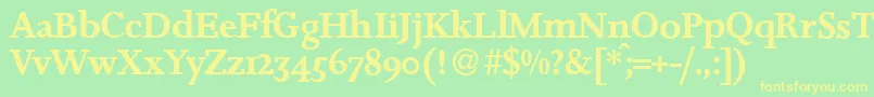 More about JosieDemiRegular Font JosieDemiRegular Font – Yellow Fonts on Green Background