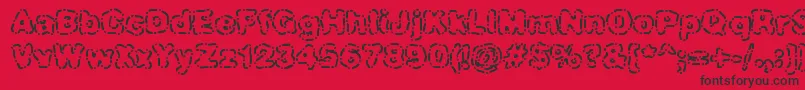 DashDotBrk Font – Black Fonts on Red Background