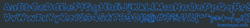 DashDotBrk Font – Blue Fonts on Black Background