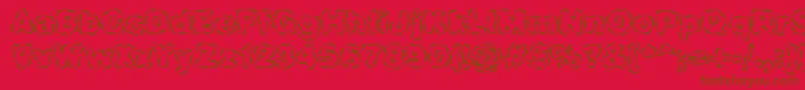 DashDotBrk Font – Brown Fonts on Red Background