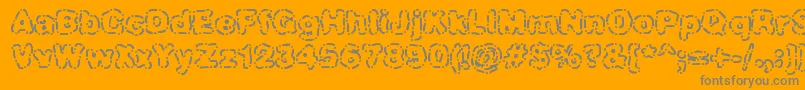 DashDotBrk Font – Gray Fonts on Orange Background