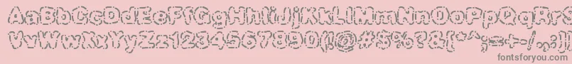 DashDotBrk Font – Gray Fonts on Pink Background