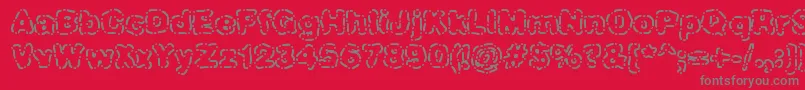 DashDotBrk Font – Gray Fonts on Red Background