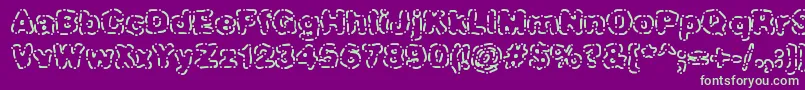 DashDotBrk Font – Green Fonts on Purple Background