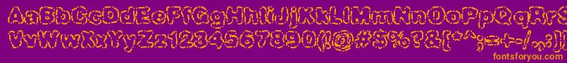 DashDotBrk Font – Orange Fonts on Purple Background
