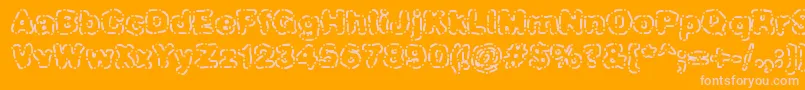 DashDotBrk Font – Pink Fonts on Orange Background