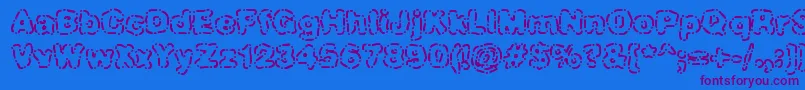 DashDotBrk Font – Purple Fonts on Blue Background