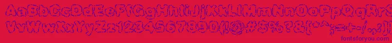 DashDotBrk Font – Purple Fonts on Red Background