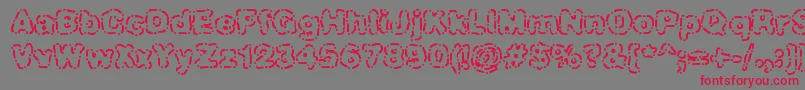 DashDotBrk Font – Red Fonts on Gray Background