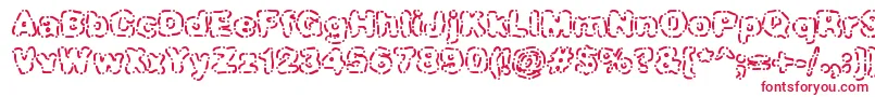 DashDotBrk Font – Red Fonts on White Background