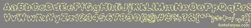 DashDotBrk Font – Yellow Fonts on Gray Background