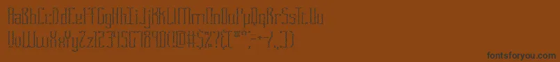 Fasciicr-Schriftart – Schwarze Schriften auf braunem Hintergrund
