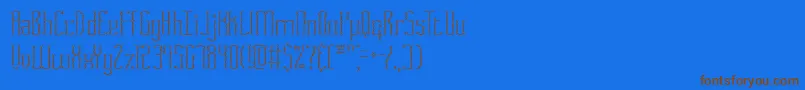 Fasciicr-Schriftart – Braune Schriften auf blauem Hintergrund