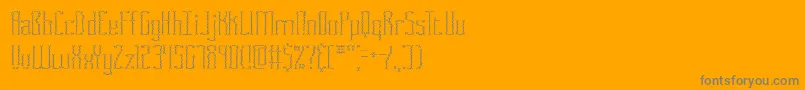 Fasciicr-Schriftart – Graue Schriften auf orangefarbenem Hintergrund