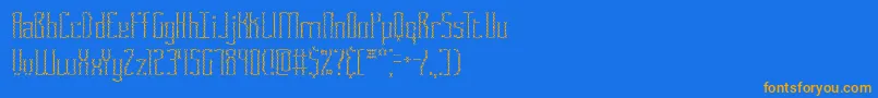 Fasciicr-Schriftart – Orangefarbene Schriften auf blauem Hintergrund