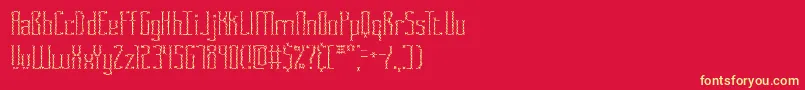 Fasciicr Font – Yellow Fonts on Red Background
