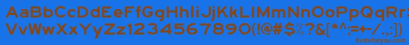 Hwygexpd Font – Brown Fonts on Blue Background