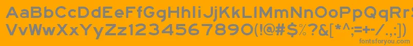Hwygexpd-Schriftart – Graue Schriften auf orangefarbenem Hintergrund