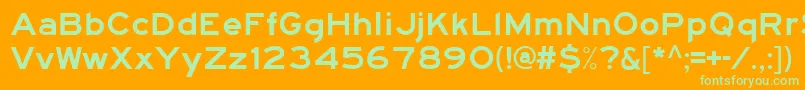 Hwygexpd Font – Green Fonts on Orange Background
