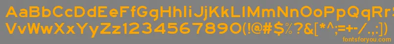 Hwygexpd Font – Orange Fonts on Gray Background