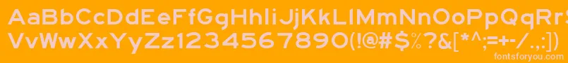 Hwygexpd Font – Pink Fonts on Orange Background