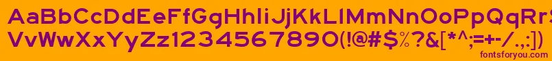 Hwygexpd Font – Purple Fonts on Orange Background