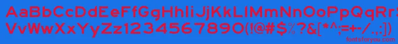 フォントHwygexpd – 赤い文字の青い背景