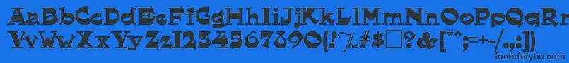 Шрифт Hornswoggled – чёрные шрифты на синем фоне