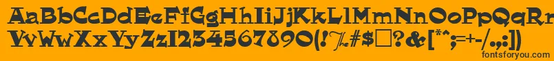 Hornswoggled Font – Black Fonts on Orange Background