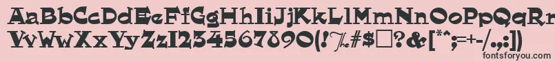 Hornswoggled Font – Black Fonts on Pink Background