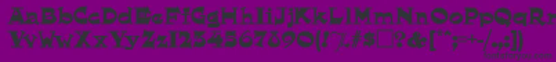 Fonte Hornswoggled – fontes pretas em um fundo violeta