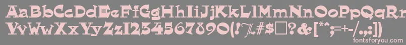 Hornswoggled Font – Pink Fonts on Gray Background