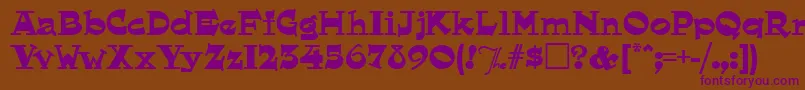 Hornswoggled Font – Purple Fonts on Brown Background