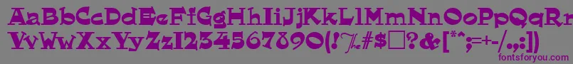 Hornswoggled Font – Purple Fonts on Gray Background