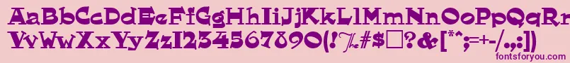 Hornswoggled Font – Purple Fonts on Pink Background