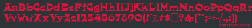 Hornswoggled Font – Red Fonts on Black Background