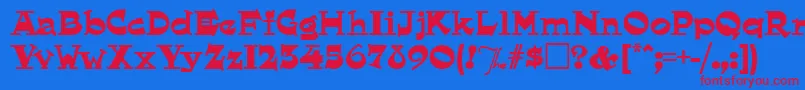 Hornswoggled Font – Red Fonts on Blue Background