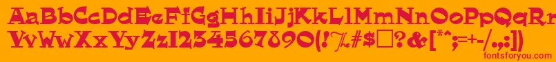 Hornswoggled Font – Red Fonts on Orange Background