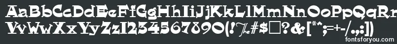 フォントHornswoggled – 黒い背景に白い文字