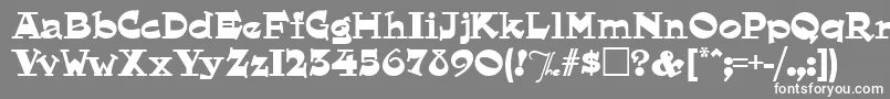 フォントHornswoggled – 灰色の背景に白い文字