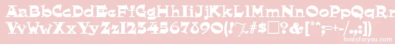 Hornswoggled Font – White Fonts on Pink Background