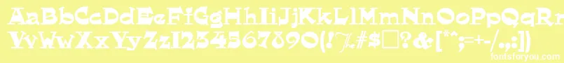 Hornswoggled Font – White Fonts on Yellow Background