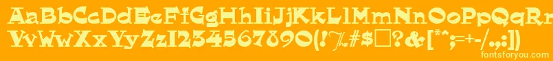 Hornswoggled Font – Yellow Fonts on Orange Background