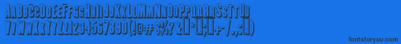 EngeholzschriftShadow Font – Black Fonts on Blue Background