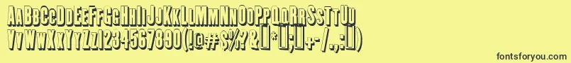 EngeholzschriftShadow Font – Black Fonts on Yellow Background
