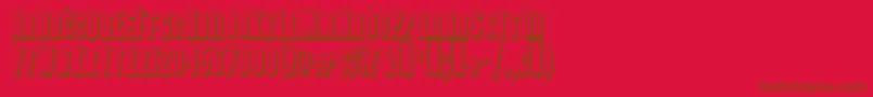 fuente EngeholzschriftShadow – Fuentes Marrones Sobre Fondo Rojo
